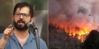 Chile Boric decreta Estado de Catástrofe por incendios forestales
