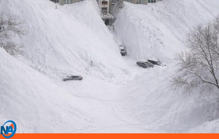 Rusia Dos víctimas mortales por nieve