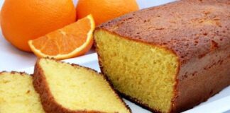 Bizcocho de naranja y avena