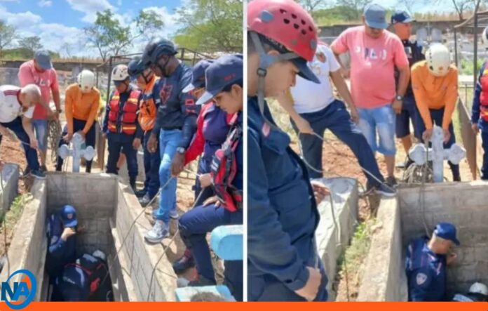 Mujer caída en fosa en San Carlos