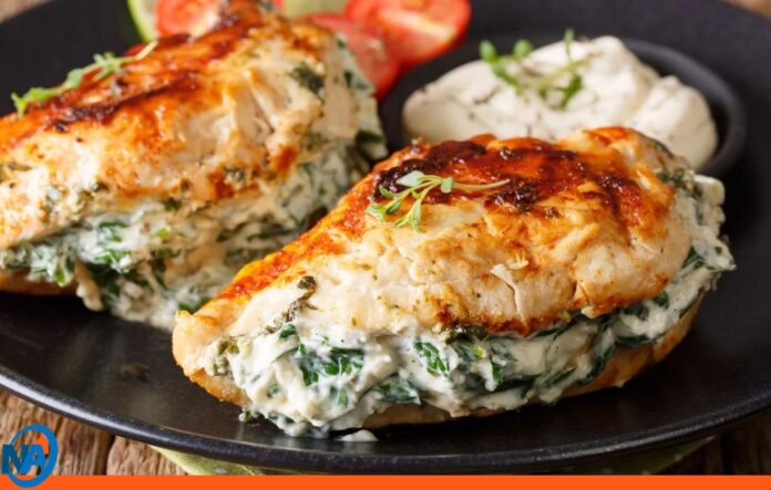 Pechugas rellenas de espinaca y queso