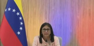 Delcy Rodríguez interviene en Foro en Miami