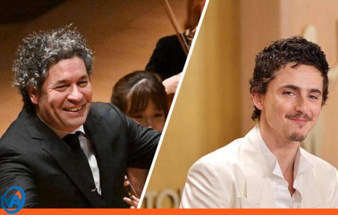 Gustavo Dudamel Timothée Chalamet Gustavo Dudamel Timothée Chalamet