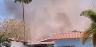 Incendio forestal Escuela Técnica Alfredo Pietri en San Joaquín
