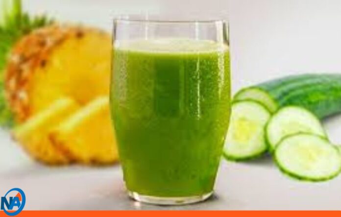 Jugo de pepino y piña