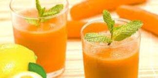 Jugo de zanahoria y limón