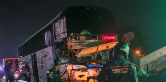 choque autobús camión Tocuyito