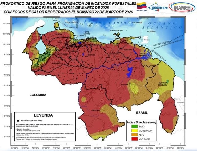 Alerta meteorológica en Venezuela 2-3
