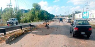 mujer arrollada motorizado Aragua