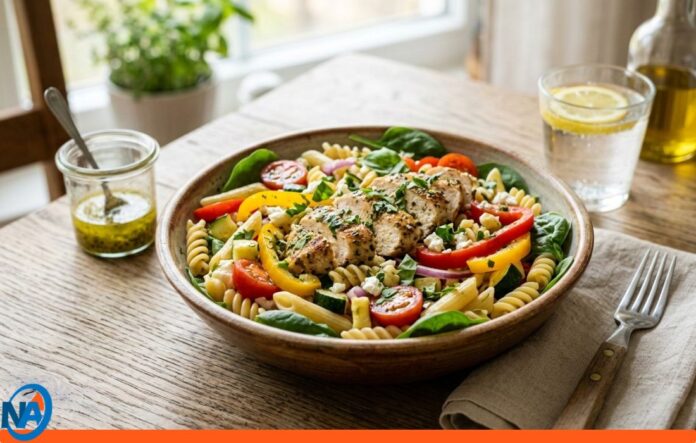 receta ensalada de pollo y pasta