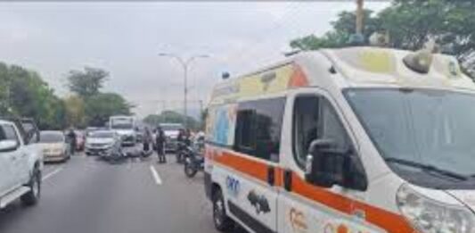 Accidente Autopista Sur, Distribuidor Los Samanes,