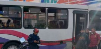 Accidente en Maripérez transporte público