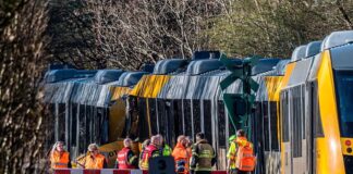 Choque frontal trenes en Dinamarca
