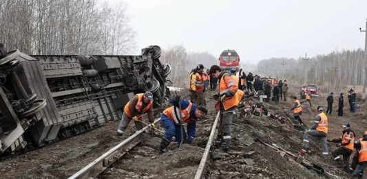 Descarrilamiento de tren en Rusia