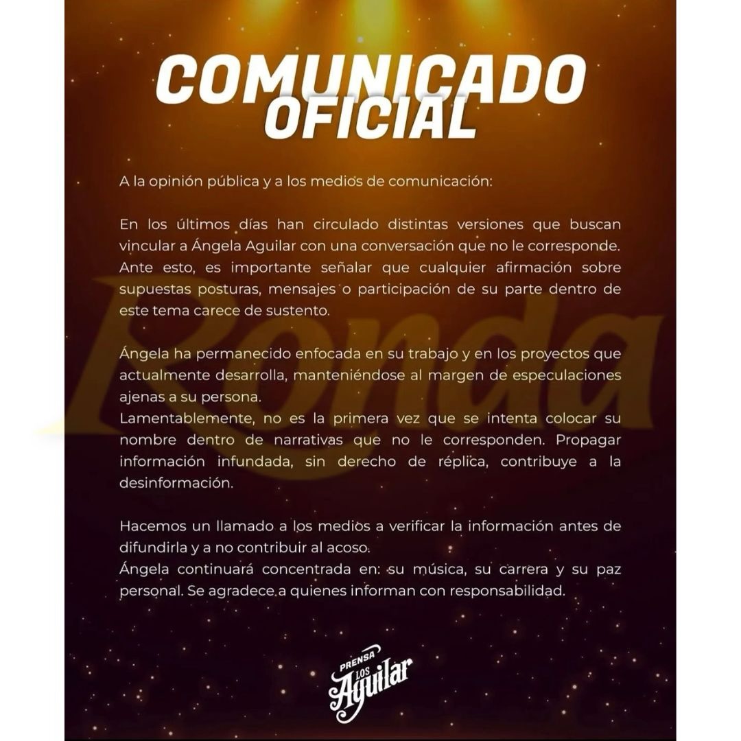 Familia Aguilar comunicado