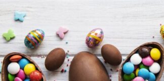 Huevos de chocolate en Pascua