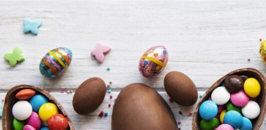 Huevos de chocolate en Pascua