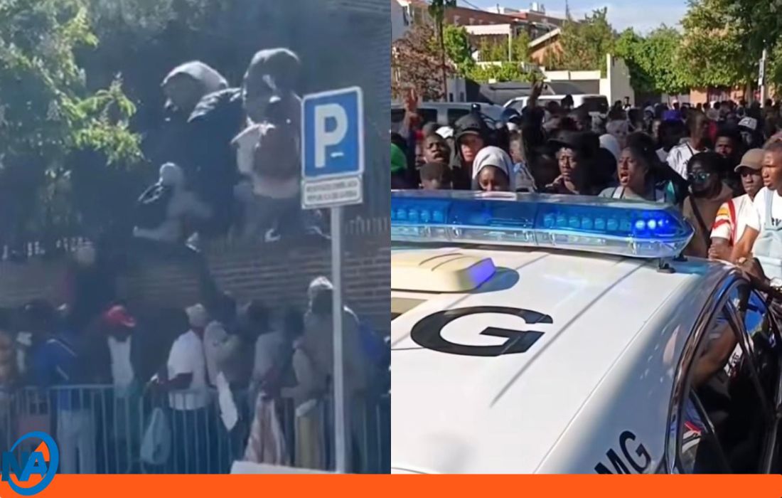 Inmigrantes asalto en la Embajada de Gambia 1-1