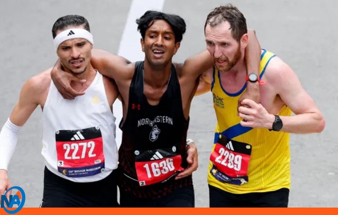 Maratón de Boston corredores