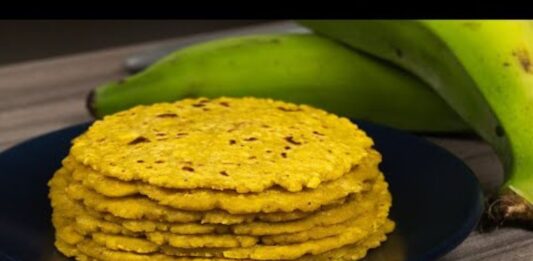Tortillas de plátano verde