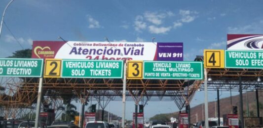 nuevas tarifas peajes Carabobo