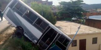Autobús sin frenos Anzoátegui