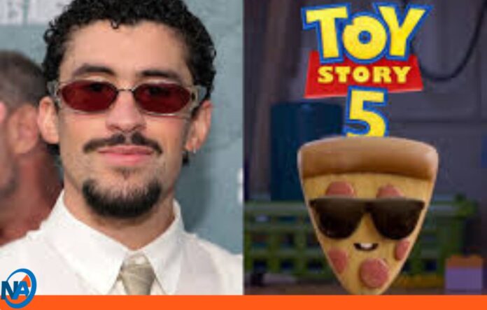 Bad Bunny Pizza con lentes de sol Toy Story 5 Bad Bunny