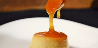 Flan de miel y limón