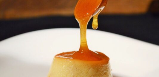 Flan de miel y limón