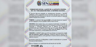 Seniat aumento IVA