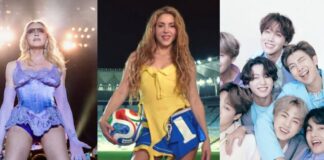 Shakira Madonna y BTS en el Mundial