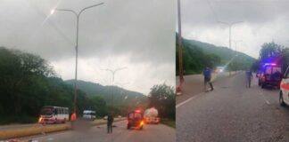 Siniestro vial en Puerto Cabello dos fallecidos