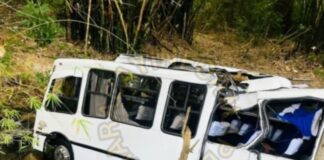accidente vía Choroní sábado