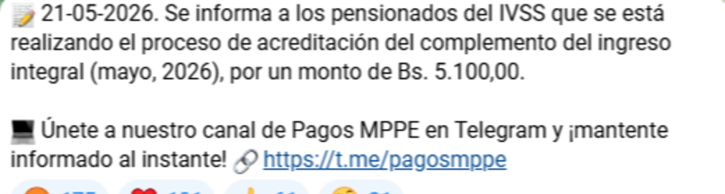 Pago Complemento Ingreso Integral pensionados Mayo 2026