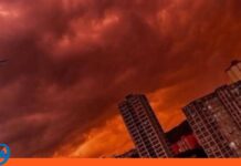 Atardecer rojizo Caracas