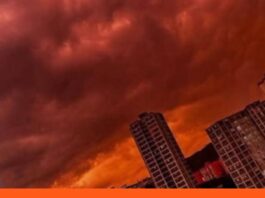Atardecer rojizo Caracas