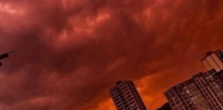 Atardecer rojizo Caracas