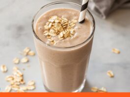 Batido natural de avena y miel