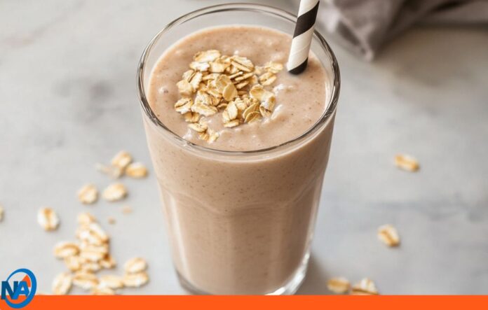 Batido natural de avena y miel