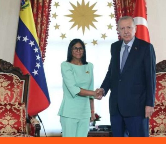Delcy Rodríguez Recep Erdogan en Estambul