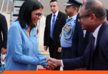 Presidenta encargada Delcy Rodríguez arriba a la India para consolidar alianzas Delcy Rodríguez en la India