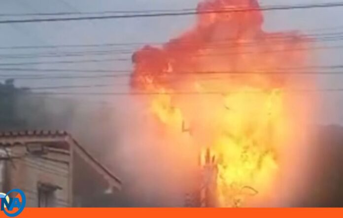 Explosión transformador Puerto Cabello