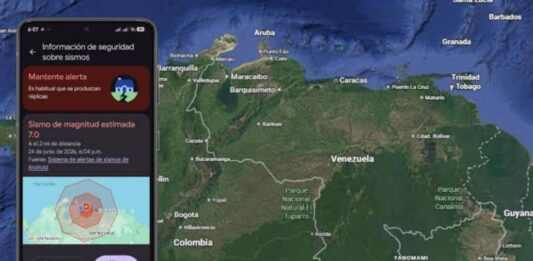 Google alertó venezolanos sismo