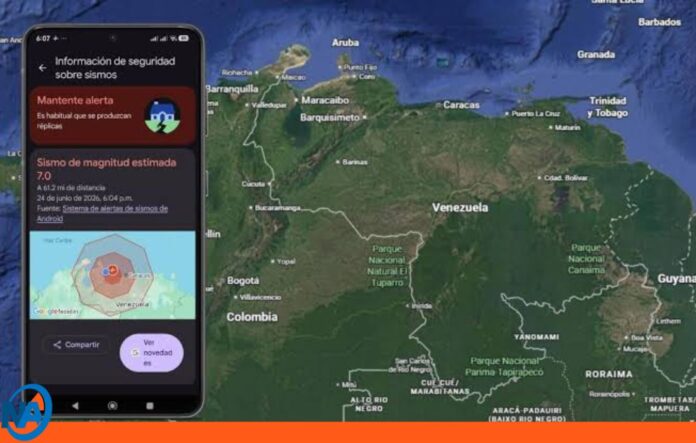 Google alertó venezolanos sismo