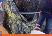Hombre atacó pareja pegamento cabello