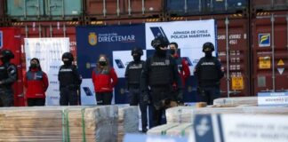 Incautación de droga en Chile