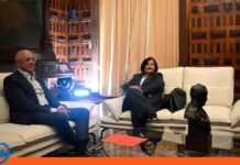Jorge Rodríguez y Dinorah Figuera mesa técnica