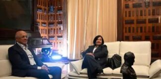 Jorge Rodríguez y Dinorah Figuera mesa técnica