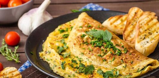 Omelette de albahaca