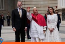 El Papa León XIV inicia su visita a España en el Palacio Real Papa León XIV España